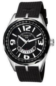 CERRUTI 1881 BLACK LEATHER STRAP