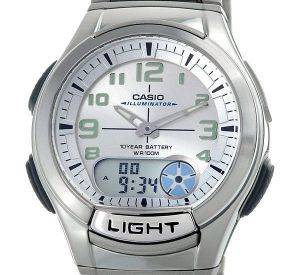   CASIO COLLECTION STAINLESS STEEL BRACELET LUE DIAL