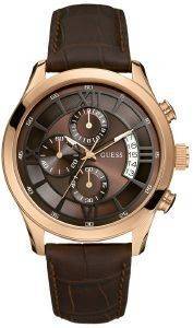 GUESS CHRONOGRAPH BROWN LEATHER STRAP