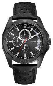GUESS SPORT CALENDAR BLACK LEATHER STRAP