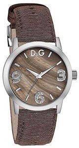   D&G POSE CRYSTAL LADIES BROWN LEATHER STRAP