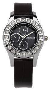 ��������� ����� MORGAN DE TOI BLACK LEATHER STRAP CRYSTAL LADIES