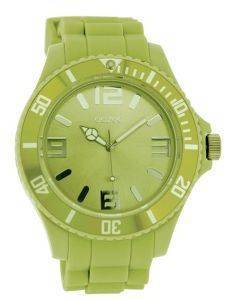   OOZOO TIMEPIECE GREEN RUBBER STRAP