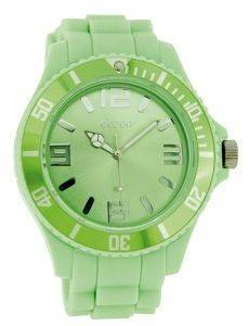   OOZOO TIMEPIECE LIGHT GREEN RUBBER STRAP