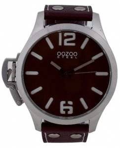   OOZOO STEEL XL LEFTY CHOCOLATE LEATHER STRAP