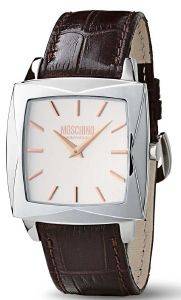   MOSCHINO TIME FOR BLOOM BROWN LEATHER STRAP