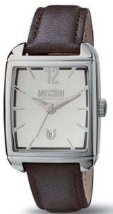   MOSCHINO TIME FOR GENTLEMAN BROWN LEATHER STRAP