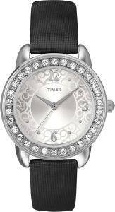 ΓΥΝΑΙΚΕΙΟ ΡΟΛΟΙ TIMEX BLACK LEATHER STRAP ΓΥΝΑΙΚΕΙΟ ΡΟΛΟΙ TIMEX BLACK LEATHER STRAP