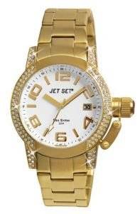   JET SET SAN REMO CRYSTAL GOLD STAINLESS STEEL BRACELET