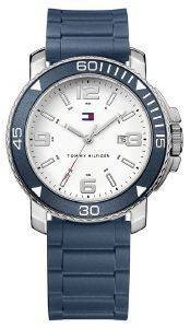 ������O ���O� ��MMY HILFIGER BLUE RUBBER STRAP