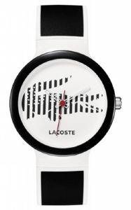 ��������� ����� LACOSTE GOA WHITE AND BLACK RUBBER STRAP