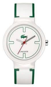 O O LACOSTE GOA UNISEX WHITE RUBBER STRAP