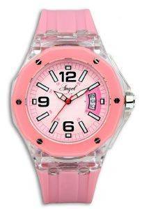 ΓΥΝΑΙΚΕIΟ ΡΟΛOΙ ANGEL PINK RUBBER STRAP ΓΥΝΑΙΚΕIΟ ΡΟΛOΙ ANGEL PINK RUBBER STRAP