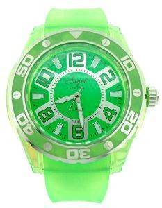 ΓΥΝΑΙΚΕIΟ ΡΟΛOΙ ANGEL GREEN RUBBER STRAP ΓΥΝΑΙΚΕIΟ ΡΟΛOΙ ANGEL GREEN RUBBER STRAP