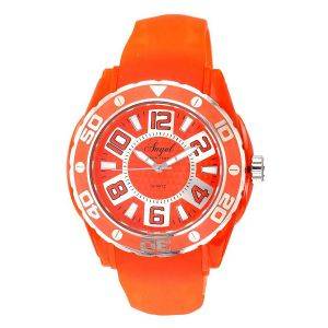 ΓΥΝΑΙΚΕIΟ ΡΟΛOΙ ANGEL ORANGE RUBBER STRAP ΓΥΝΑΙΚΕIΟ ΡΟΛOΙ ANGEL ORANGE RUBBER STRAP