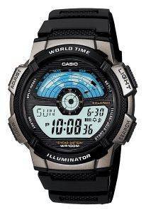 CASIO COLLECTION DIGITAL BLACK RUBBER STRAP AE1100W1AVEF