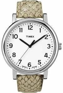 TIMEX BEIGE LEATHER STRAP