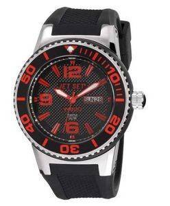 JET SET WB30 BLACK RUBBER STRAP