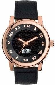 MOSCHINO BLACK LEATHER STRAP