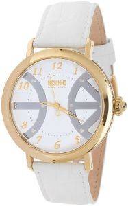 MOSCHINO PACIFY YOURSELF WHITE LEATHER STRAP