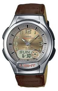 CASIO COLLECTION BROWN LEATHER STRAP AQ180WB5BVEF