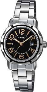 CASIO COLLECTION STAINLESS STEEL BRACELET BLACK DIAL LTP1299D1AEF