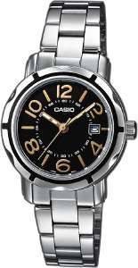CASIO COLLECTION STAINLESS STEEL BRACELET BLACK DIAL LTP1299D1AEF CASIO COLLECTION STAINLESS STEEL BRACELET BLACK DIAL LTP1299D1AEF