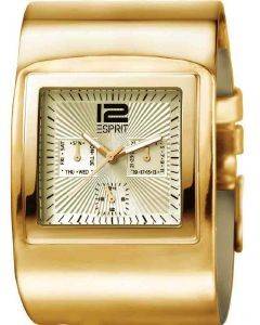 ESPRIT FUNKY BUTTON GOLD LEATHER STRAP ESPRIT FUNKY BUTTON GOLD LEATHER STRAP