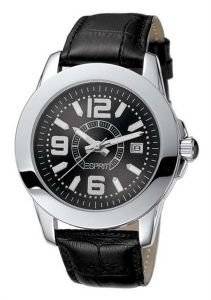 ESPRIT ORBIT BLACK LEATHER STRAP