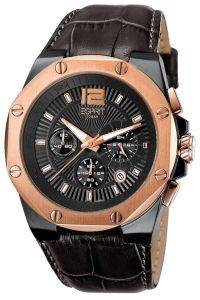 ESPRIT CLEAR OCTO CHRONOGRAPH BROWN LEATHER STRAP