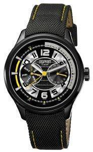 ESPRIT YELLOW PULSE BLACK LEATHER STRAP