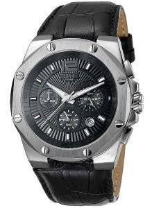 ESPRIT CLEAR OCTO CHRONOGRAPH BLACK LEATHER STRAP