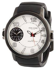 ANGEL DUAL TIME BLACK RUBBER STRAP ANGEL DUAL TIME BLACK RUBBER STRAP