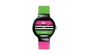 LACOSTE GOA GREEN AND PINK RUBBER STRAP LACOSTE GOA GREEN AND PINK RUBBER STRAP