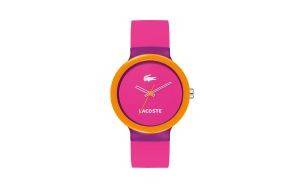 LACOSTE GOA PURPLE AND PINK RUBBER STRAP