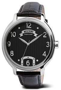 MOSCHINO ΤIME FOR ONESELF BLACK LEATHER STRAP MW0236 MOSCHINO ΤIME FOR ONESELF BLACK LEATHER STRAP MW0236
