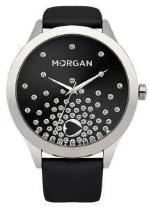 MORGAN DE TOI CRYSTAL BLACK LEATHER STRAP