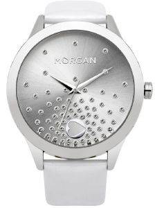 MORGAN DE TOI CRYSTAL WHITE LEATHER STRAP
