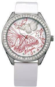 MORGAN DE TOI BUTTERFLIES WHITE LEATHER STRAP