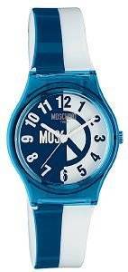 MOSCHINO TEEN ΡΟΛΟΙ BE FASHION PEACE ΜΠΛΕ MOSCHINO TEEN ΡΟΛΟΙ BE FASHION PEACE ΜΠΛΕ