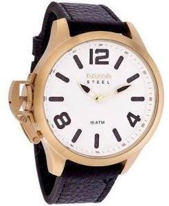   OOZOO STEEL LEFTY XXL BLACK LEATHER STRAP 50MM