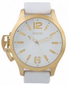   OOZOO STEEL XL WHITE RUBBER STRAP