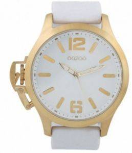   OOZOO STEEL XL WHITE RUBBER STRAP