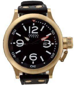 ������� ����� OOZOO STEEL STEEL XXL BLACK LEATHER STRAP