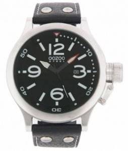 ΑΝΔΡΙΚΟ ΡΟΛΟΙ OOZOO STEEL XXL BLACK LEATHER STRAP ΑΝΔΡΙΚΟ ΡΟΛΟΙ OOZOO STEEL XXL BLACK LEATHER STRAP