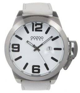   OOZOO STEEL XXL WHITE LEATHER STRAP