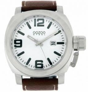 ΑΝΔΡΙΚΟ ΡΟΛΟΙ OOZOO STEEL XXL BROWN LEATHER STRAP ΑΝΔΡΙΚΟ ΡΟΛΟΙ OOZOO STEEL XXL BROWN LEATHER STRAP