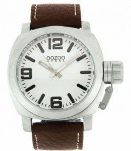 ΑΝΔΡΙΚΟ ΡΟΛΟΙ OOZOO STEEL XL BROWN LEATHER STRAP ΑΝΔΡΙΚΟ ΡΟΛΟΙ OOZOO STEEL XL BROWN LEATHER STRAP