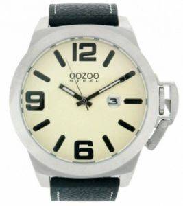   OOZOO STEEL XL BLACK LEATHER STRAP