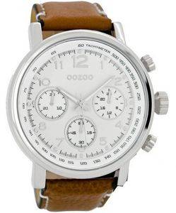    OOZOO TIMEPIECES BROWN LEATHER STRAP C6466